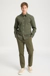 Wrangler Pamuk ve Keten Karışımlı Regular Fit Erkek Gömlek W221085801 HAKİ