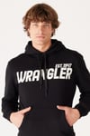 Wrangler Pamuklu Kapüşonlu İçi Polarlı Regular Fit Erkek Sweat W232257001 SİYAH