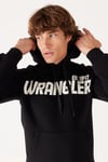 Wrangler Pamuklu Kapüşonlu İçi Polarlı Regular Fit Erkek Sweat W232257001 SİYAH