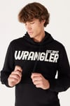Wrangler Pamuklu Kapüşonlu İçi Polarlı Regular Fit Erkek Sweat W232257001 SİYAH
