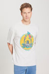 Wrangler Pamuklu Loose Fit Baskılı Bisiklet Yaka Erkek T Shirt W231237 811 TAŞ