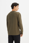 Wrangler Pamuklu Regular Fit Bisiklet Yaka Erkek Sweat MW242262 801 KOYU HAKİ