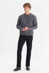 Wrangler Pamuklu Regular Fit Bisiklet Yaka Erkek Sweat MW242262 035 GRİ