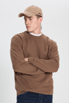 Wrangler Pamuklu Regular Fit Bisiklet Yaka Erkek Sweat MW242262 220 KAHVE