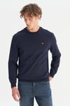 Wrangler Pamuklu Regular Fit Bisiklet Yaka Erkek Sweat W2520255 410 LACİVERT