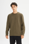 Wrangler Pamuklu Regular Fit Bisiklet Yaka Erkek Sweat MW242262 801 KOYU HAKİ