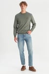 Wrangler Pamuklu Regular Fit Bisiklet Yaka Erkek Sweat W2520255 801 KOYU HAKİ