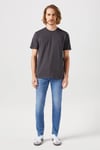 Wrangler Pamuklu Regular Fit Bisiklet Yaka Erkek T Shirt W7NM203877M39 SİYAH