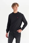 Wrangler Pamuklu Regular Fit Bisiklet Yaka Erkek Sweat W2520255 001 SİYAH