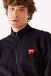 Wrangler Pamuklu Regular Fit Dik Yaka Fermuarlı Erkek Sweat W663I3 101 SİYAH
