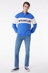 Wrangler Pamuklu Regular Fit Dik Yaka Erkek Sweat W232526 400 MAVİ