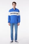 Wrangler Pamuklu Regular Fit Dik Yaka Erkek Sweat W232526 400 MAVİ