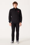 Wrangler Pamuklu Regular Fit Dik Yaka Fermuarlı Erkek Sweat W663I3 101 SİYAH