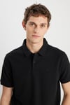 Wrangler Pamuklu Regular Fit Düğmeli Erkek Polo Yaka T Shirt W2510720001 SİYAH