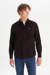 Wrangler Pamuklu Regular Fit Klasik Yaka Kadife Erkek Gömlek MW5A14A 944 KOYU YEŞİL