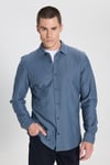 Wrangler Pamuklu Regular Fit Klasik Yaka Erkek Gömlek W242585 315 KOYU MAVİ
