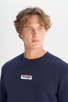 Wrangler Pamuklu Regular Fit Logolu Erkek Sweat W2520133 411 KOYU LACIVERT