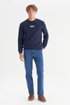 Wrangler Pamuklu Regular Fit Logolu Erkek Sweat W2520133 411 KOYU LACIVERT