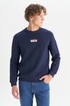 Wrangler Pamuklu Regular Fit Logolu Erkek Sweat W2520133 411 KOYU LACIVERT
