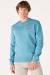 Wrangler Pamuklu Regular Fit Şardonlu Bisiklet Yaka Erkek Sweat W661HA 33B MAVİ