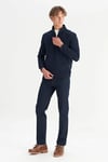 Wrangler Pamuklu Regular Fit Yarım Fermuarlı Dik Yaka Erkek Sweat W2520532 410 LACİVERT