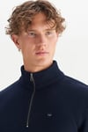 Wrangler Pamuklu Regular Fit Yarım Fermuarlı Dik Yaka Erkek Sweat W2520532 410 LACİVERT