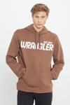 Wrangler Regular Fit Kapüşonlu Şardonlu Erkek Sweat W232257220 KAHVE