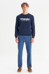 Wrangler Texas Denim Pamuklu Straight Fit Normal Bel Düz Paça Pantolon Erkek Kot Pantolon MW121HR 36B MAVİ