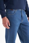 Wrangler Texas Denim Pamuklu Straight Fit Normal Bel Düz Paça Pantolon Erkek Kot Pantolon MW121HR 36B MAVİ