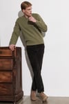 Wrangler Texas Pamuklu Normal Bel Slim Fit Esnek Erkek Kadife Pantolon W12SEC221 KOYU YEŞİL