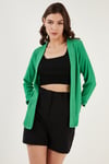 Yakası ve Kolu Katlı Gofre Kimono Kadın Hırka 5864974 BENETTON