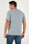 Yazı Detaylı Pamuklu Regular Fit Bisiklet Yaka Erkek T Shirt 59020203 AÇIK GRİ