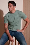Yazı Detaylı Pamuklu Regular Fit Bisiklet Yaka Erkek T Shirt 59020203 ELMA YEŞİLİ