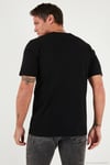Yazı Detaylı Pamuklu Regular Fit Bisiklet Yaka Erkek T Shirt 59020203 SİYAH