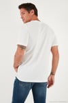 Yazı Detaylı Pamuklu Regular Fit Bisiklet Yaka Erkek T Shirt 59020203 EKRU