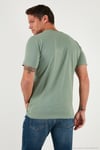 Yazı Detaylı Pamuklu Regular Fit Bisiklet Yaka Erkek T Shirt 59020203 ELMA YEŞİLİ