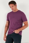 Yazı Detaylı Pamuklu Regular Fit Bisiklet Yaka Erkek T Shirt 59020203 MÜRDÜM