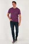 Yazı Detaylı Pamuklu Regular Fit Bisiklet Yaka Erkek T Shirt 59020203 MÜRDÜM