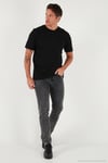 Yazı Detaylı Pamuklu Regular Fit Bisiklet Yaka Erkek T Shirt 59020203 SİYAH