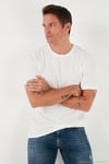 Yazı Detaylı Pamuklu Regular Fit Bisiklet Yaka Erkek T Shirt 59020203 EKRU
