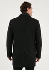 Yırtmaçlı Slim Fit Mono Yaka Kaşe Erkek Kaban 58400589 SİYAH