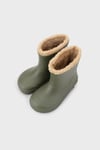 Yogi Borreguito İçi Yumuşak Tüylü Su Geçirmez Unisex Çocuk Yağmur Çizmesi W10306 KAKİ
