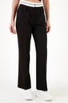 Yüksek Bel Regular Fit Geniş Paça Kadın Pantolon 611PL061 SİYAH