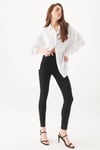 Yüksek Bel Süper Skinny Dar Paça Serenay Jeans Kadın Kot Pantolon 100980-35248 SİYAH