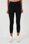 Yüksek Bel Toparlayıcı Slim Fit Esnek Kadın Tayt 5865659 SİYAH