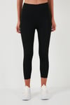 Yüksek Bel Toparlayıcı Slim Fit Esnek Kadın Tayt 5865659 SİYAH