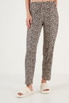 Yumuşak Dokulu Bisiklet Yaka Kadın Pijama Takımı 6097605 SİYAH-LEOPAR