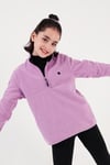 Yumuşak Dokulu Fermuarlı Dik Yaka Şardonlu Kışlık Unisex Çocuk Polar 5905002 LİLA