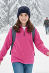 Yumuşak Dokulu Fermuarlı Dik Yaka Şardonlu Kışlık Unisex Çocuk Polar 5905002 FUŞYA