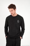 Yumuşak Dokulu Minimal Nakışlı Uzun Kollu Erkek Pijama Takımı 6575009 SİYAH